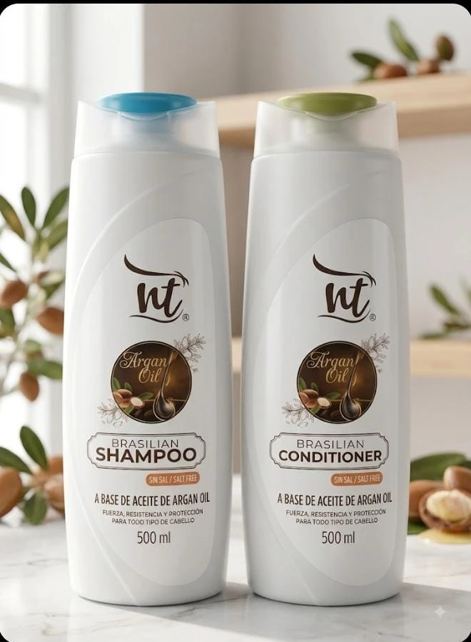 Shampoo & Acondicionador Aceite de Argán Brasileño's foto | Aseo & Perfumería Holguín |  BizneCubano