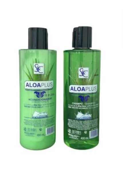 S&C Aloa Plus Champú & Acondicionador con extracto de aloe vera 400 ml's foto | Aseo & Perfumería Holguín |  BizneCubano